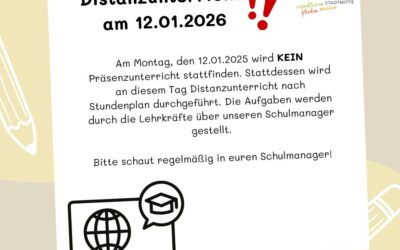 Distanzunterricht am 12.01.2026