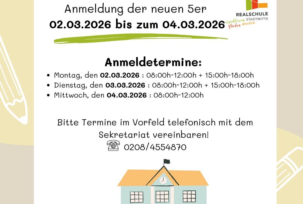 Anmeldung der neuen 5er